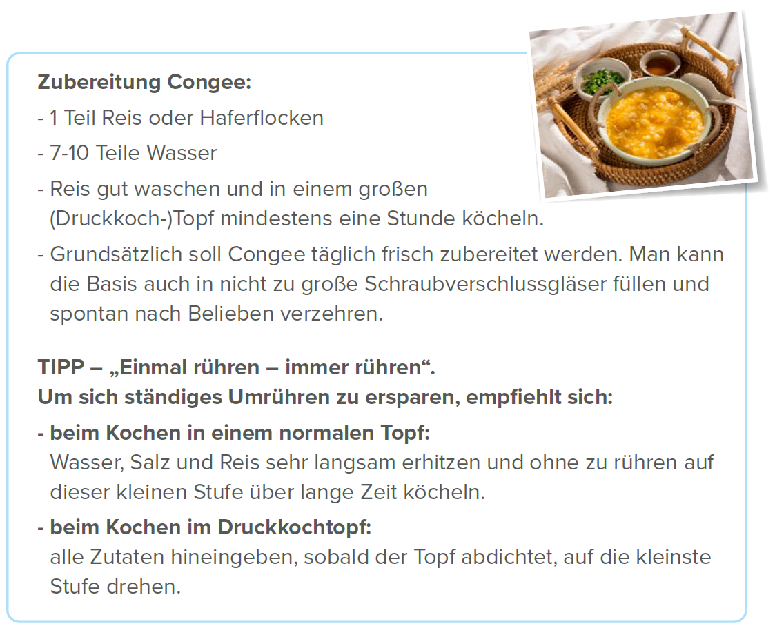 Rezept für die Zubereitung einer Congee